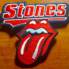 THE ROLLING STONES WITH TONGUE ATTACHED 3 X 3 INCHES FELT PATCH!! RARE!!