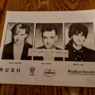 RUSH BLACK AND WHiTE PROMO HORIZONTAL 8X10 IN. 3 SQ. BOXES OF MEMBERS!! RARE!!