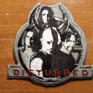 DISTURBED LIC. ORIGINAL FELT EMBROIDED 3 X 3 INCHES IRON-ON PATCH!! 2004!!
