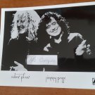LED ZEPPELIN-JIMMY PAGE, ROBERT PLANT PROMO 8 X 10 INCHES BLACK AND WHITE GLOSSY PHOTO!!