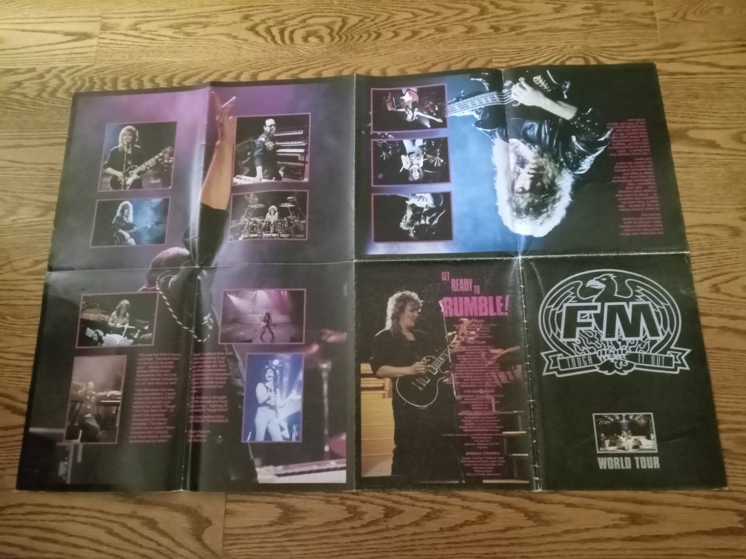 FM ORIGINAL FOLDOUT DOUBLE SIDED WORLD TOUR BOOK 24 1/2 X 37 1/4 INCHES!! 1989!!