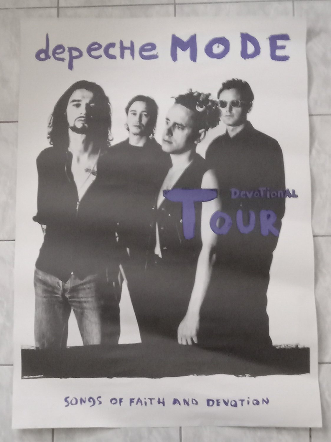 DEPECHE MODE PROMO DEVOTIONAL TOUR POSTER 24 X 33 1/2 INCHES POSTER!!