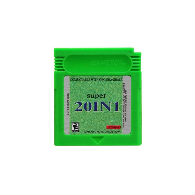 GBC 16 Bit Video Game Cartridge Console Card Super 20 in1 All in One ...