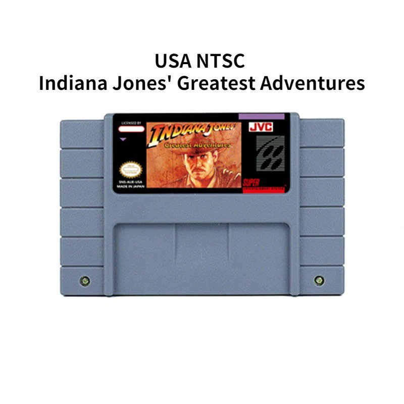 Indiana Jones' Greatest Adventures Action Game for SNES 16 Bit, USA NTSC