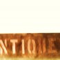 ANTIQUES SIGN acid rainbow patina