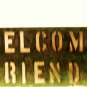Copper WELCOME FRIENDS sign 6" x 12"