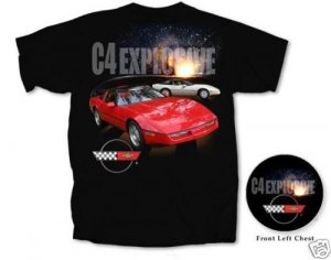 C4 Corvette "C4 Explosive" Black T-Shirt - L