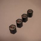 C3 Corvette Logo Valve Stem Caps - Black (Set of 4)