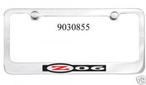 C5 Z06 Corvette Engraved License Plate Frame