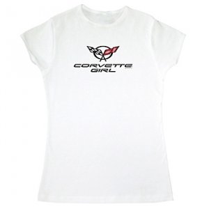 Women's C5 Corvette Girl  White T-Shirt - L