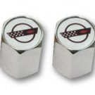 C4 Corvette Logo Valve Stem Caps - Chrome - (Set of 4)
