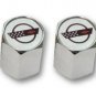 C4 Corvette Logo Valve Stem Caps - Chrome - (Set of 4)