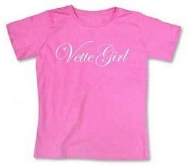 Women's Raspberry "Vette Girl" Scoop Neck T-Shirt - M