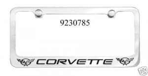 C5 Corvette Engraved License Plate Frame