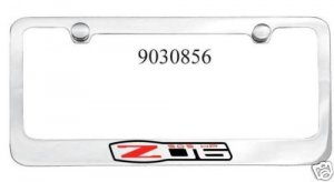 C6 Z06 Corvette Engraved License Plate Frame
