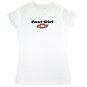 Women's Fast Girl Chevy Bowtie White T-Shirt - L