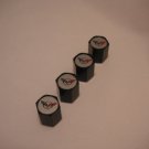 C5 Corvette Logo Valve Stem Caps - Black - (Set of 4)