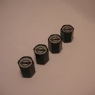 C4 Corvette Logo Valve Stem Caps - Black - (Set of 4)