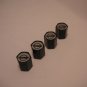 C4 Corvette Logo Valve Stem Caps - Black - (Set of 4)