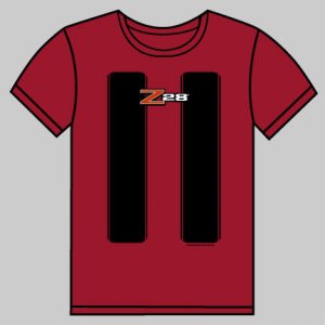 Camaro Z28 Red with Black Stripes T-Shirt - 2XL