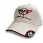 C5 Corvette Bone Brushed Twill Hat with Brim Emblem