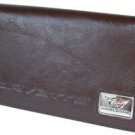 Corvette C5 Checkbook Cover - Brown Leather