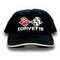 C3 Corvette Black & White Piping Brushed Twill Hat