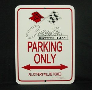 C2 1963-1967 Corvette Parking Only Sign