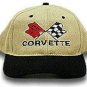 C3 Corvette Black & Khaki Low Profile Brushed Twill Hat