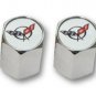 C5 Corvette Logo Valve Stem Caps - Chrome - (Set of 4)