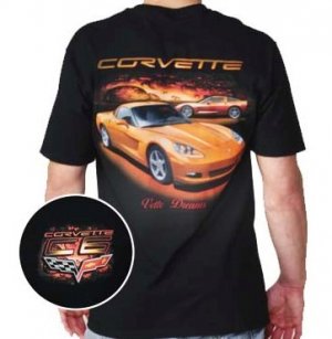 C6 Corvette "Vette Dreams" Black T-Shirt - XL