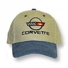 C4 Corvette Blue & Khaki Low Profile Brushed Twill Hat