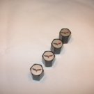 C6 Corvette Logo Valve Stem Caps - Black - (Set of 4)