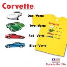 Children's "One Vette, Two Vette" Yellow T-Shirt- 10-12