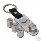 C6 Corvette Logo Valve Stem Cap - Chrome - Gift Set