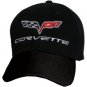 C6 Corvette Black Low Profile Brushed Twill Hat