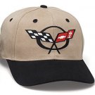 C5 Corvette Black/Khaki Low Profile Brushed Twill Hat