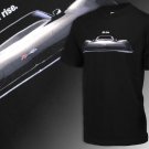 C3 Corvette "All Rise" Black Front View T-Shirt - L