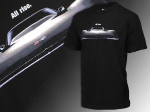 C3 Corvette "All Rise" Black Front View T-Shirt - L