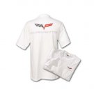 C6 Corvette White Silk Screened T-Shirt - XL