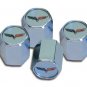 C6 Corvette Logo Valve Stem Caps - Chrome - (Set of 4)