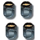 Chevy Gold Bowtie Logo Valve Stem Caps - (Set of 4)