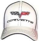 C6 Corvette White Flex Fit Hat
