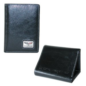 Corvette C6 Wallet - Black Leather