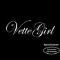 Women's Black "Vette Girl" Scoop Neck T-Shirt - M