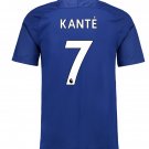 Chelsea Home #7 KANTE 2017-18 Men Soccer Jersey Football Shirt New Stadium