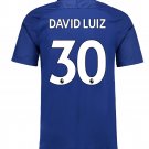 Chelsea Home #30 DAVID LUIZ 2017-18 Men Soccer Jersey Football Shirt