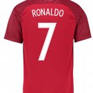 Portugal Home #7 RONALDO Euro 2016 Men Soccer Jersey Football Shirt New Fan Red