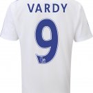 Leicester City #9 VARDY Third White 2015-16 Men Soccer Jersey Football Shirt