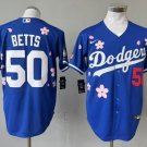 Los Angeles Dodgers #50 Betts Jersey Blue Home Player Stitched